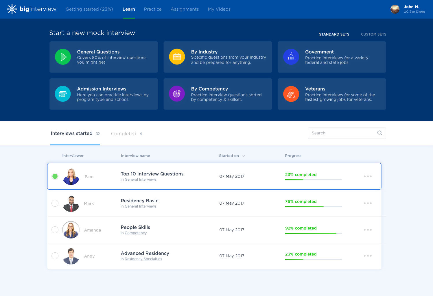 Big Interview Tool Don't stress about your next job interview! Big interview has the tools and experts to help you land the job of your dreams.