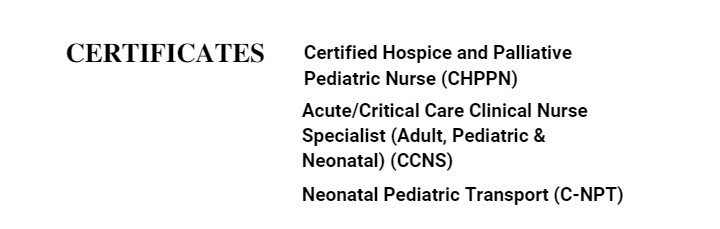 How to list certificates on a nursing resume