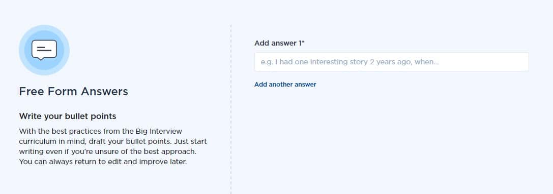 Common Interview Questions: Answer Builder (Free Form)