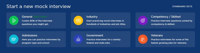 Choose the interview type you want to get ready for