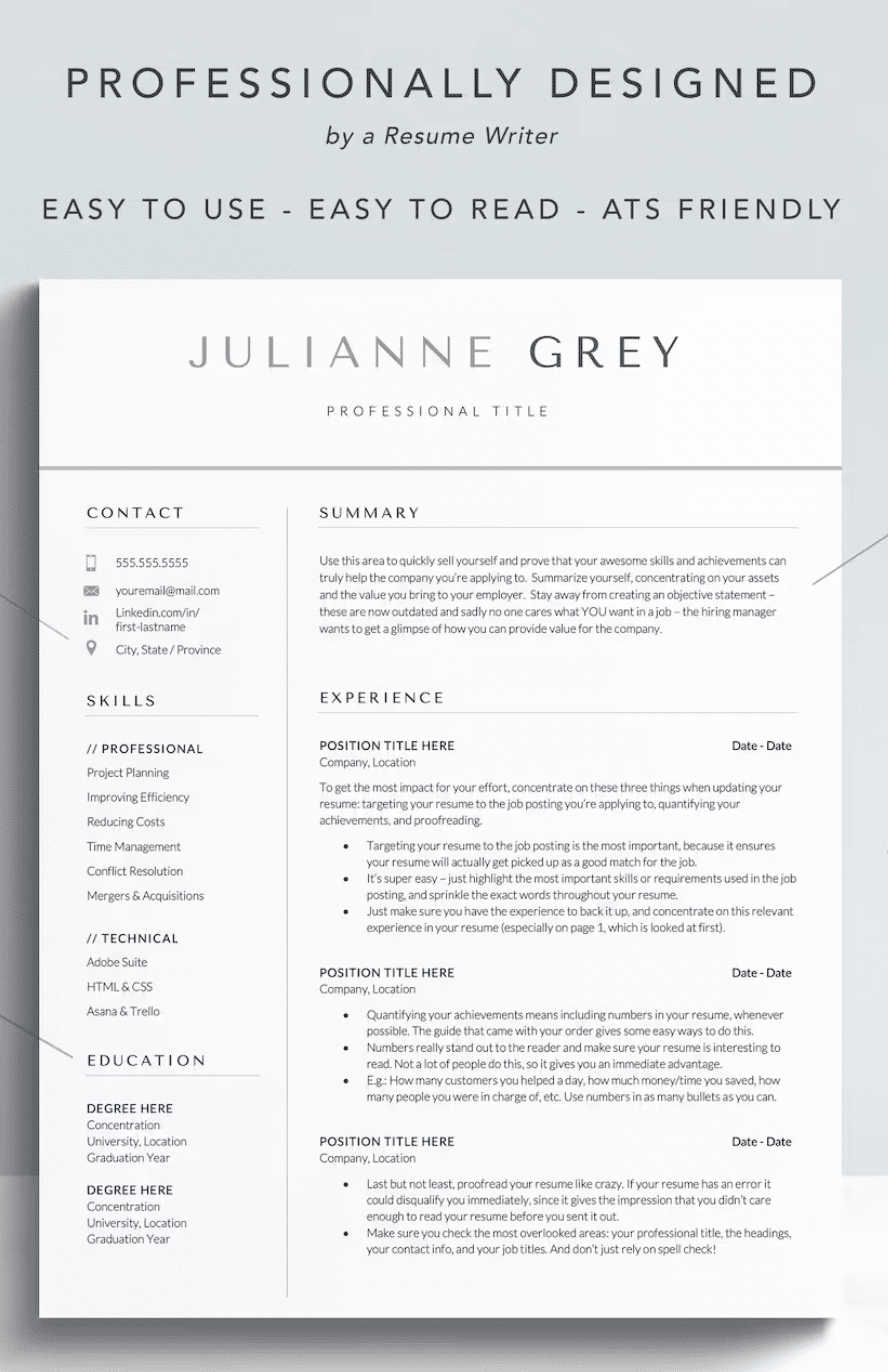 best google docs resume templates