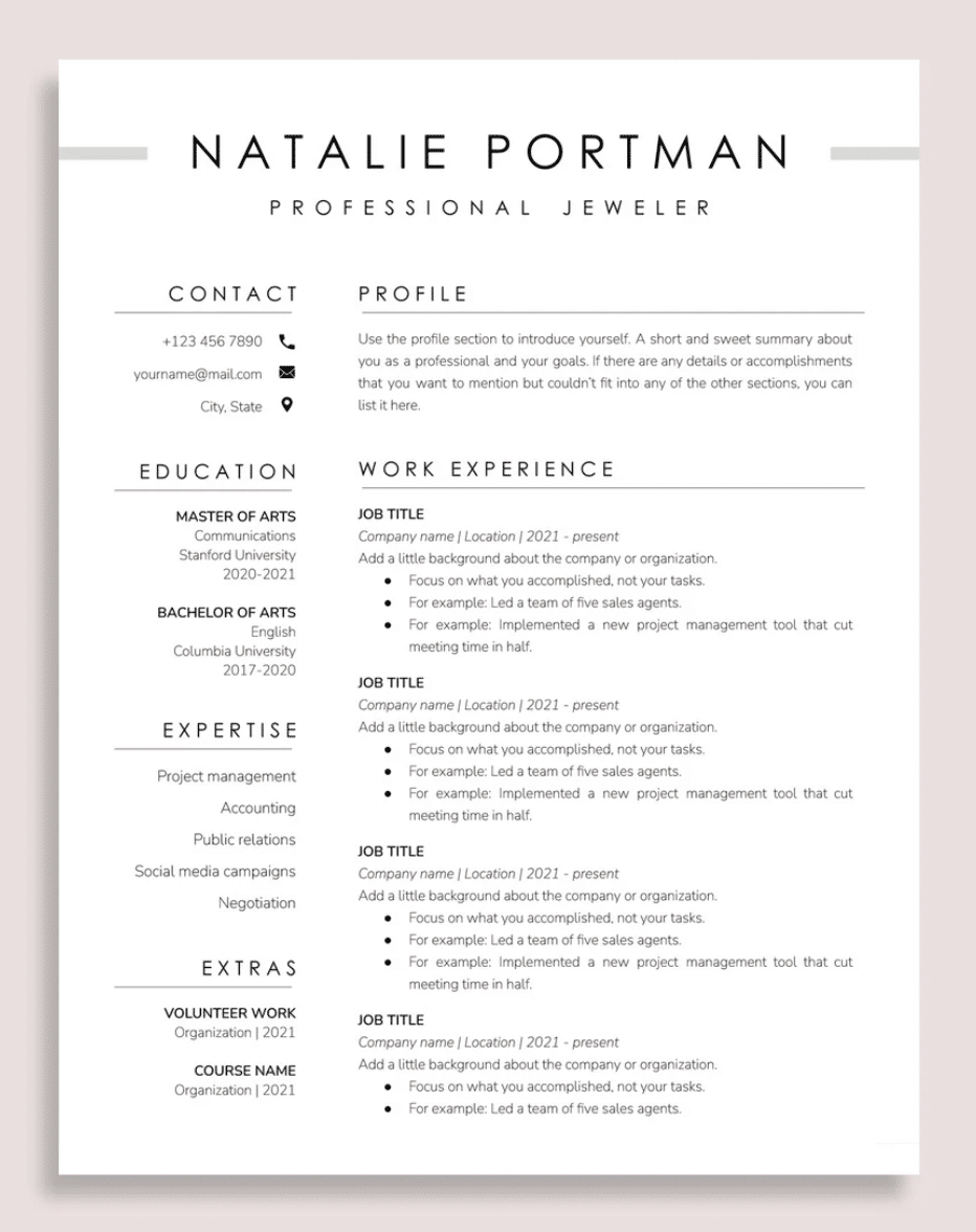 best google docs resume templates