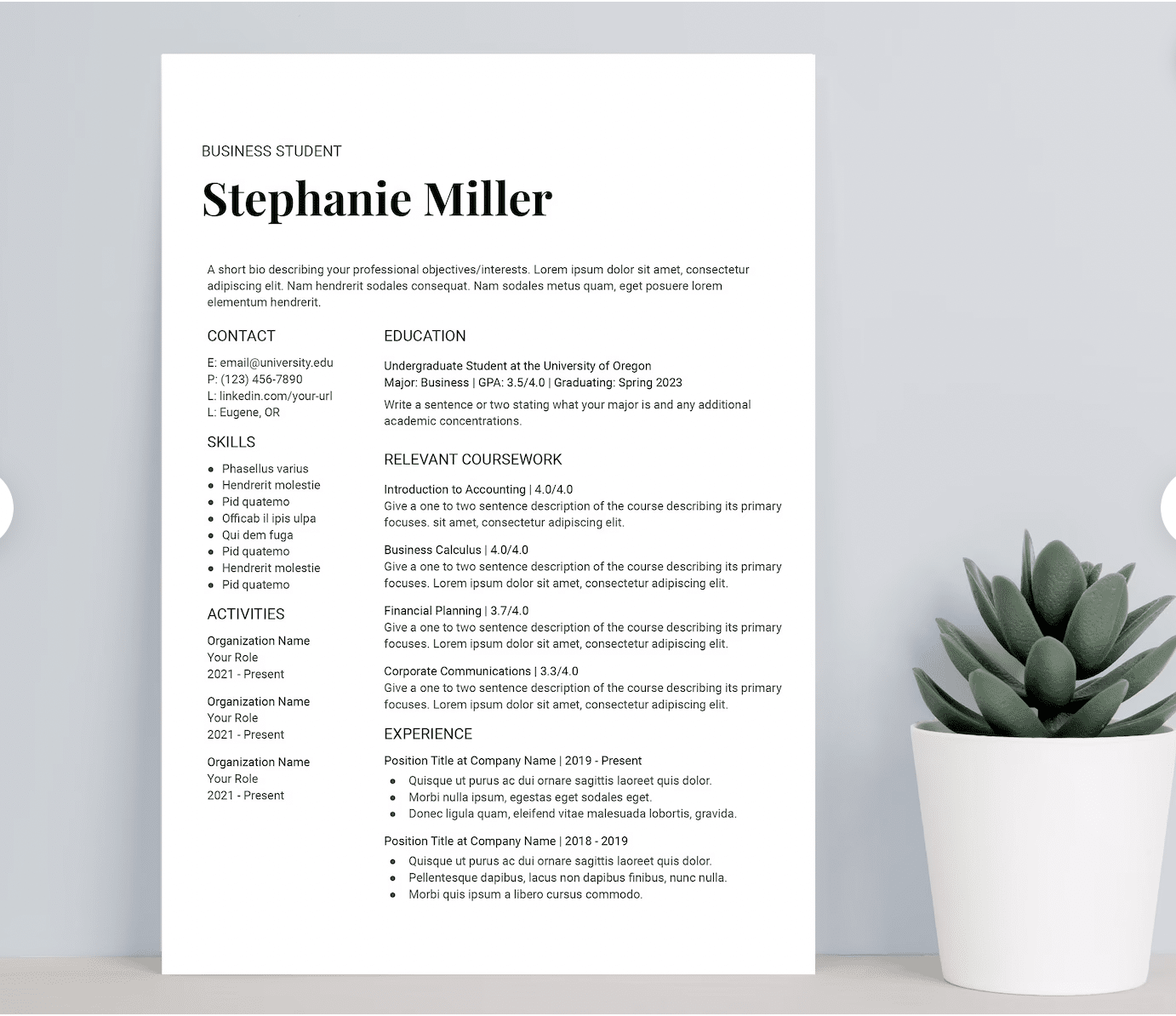 best google docs resume template