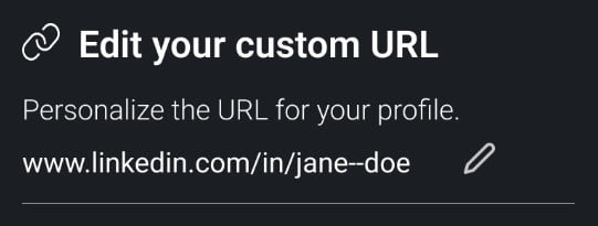 Edit custom url