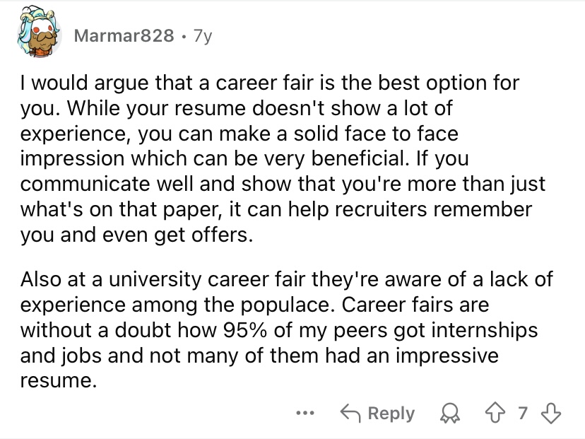 University career fairs